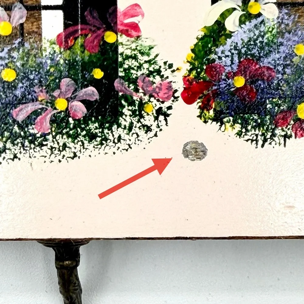 Shelia’s Collectible Painted Townhouse Shaped Key Holder / Wall Hook - Vintage